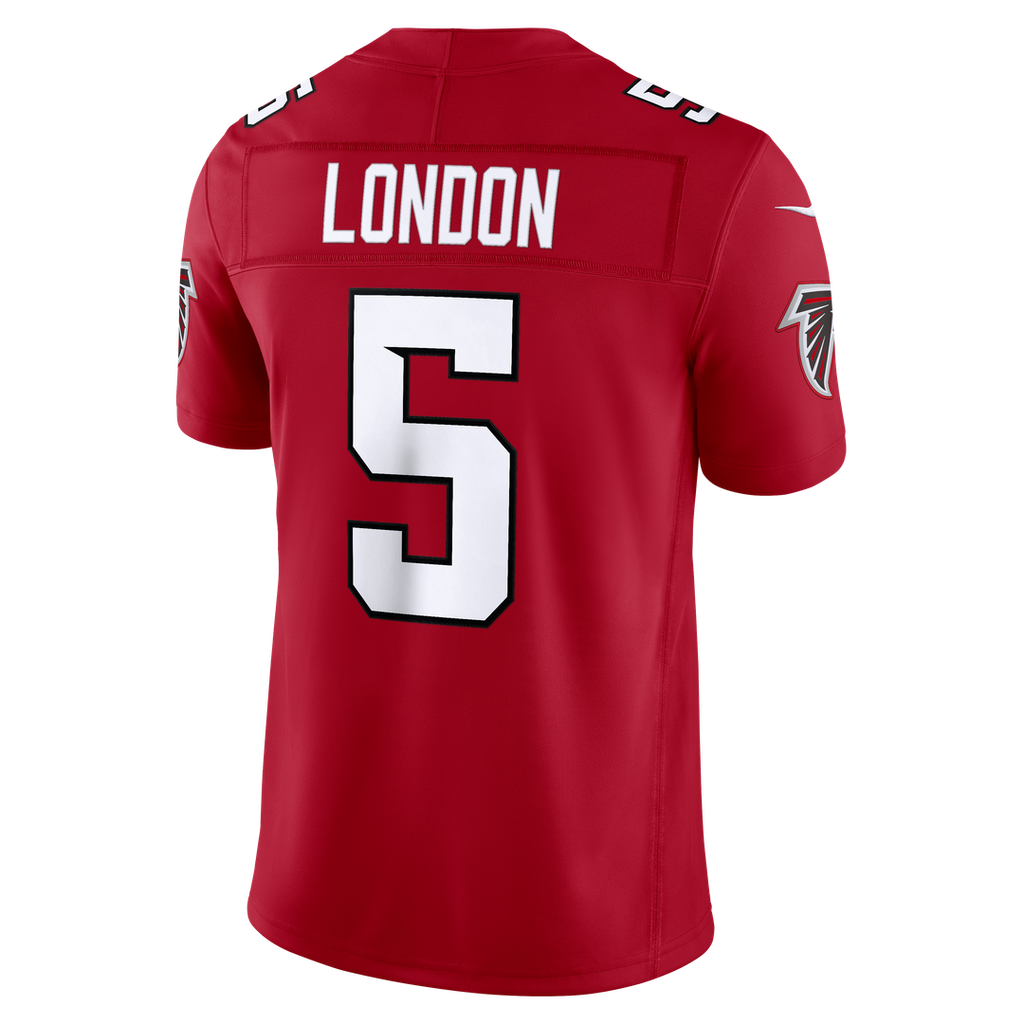 Men's Atlanta Falcons Drake London Nike Red Team Vapor F.U.S.E. Stitched Limited Jersey