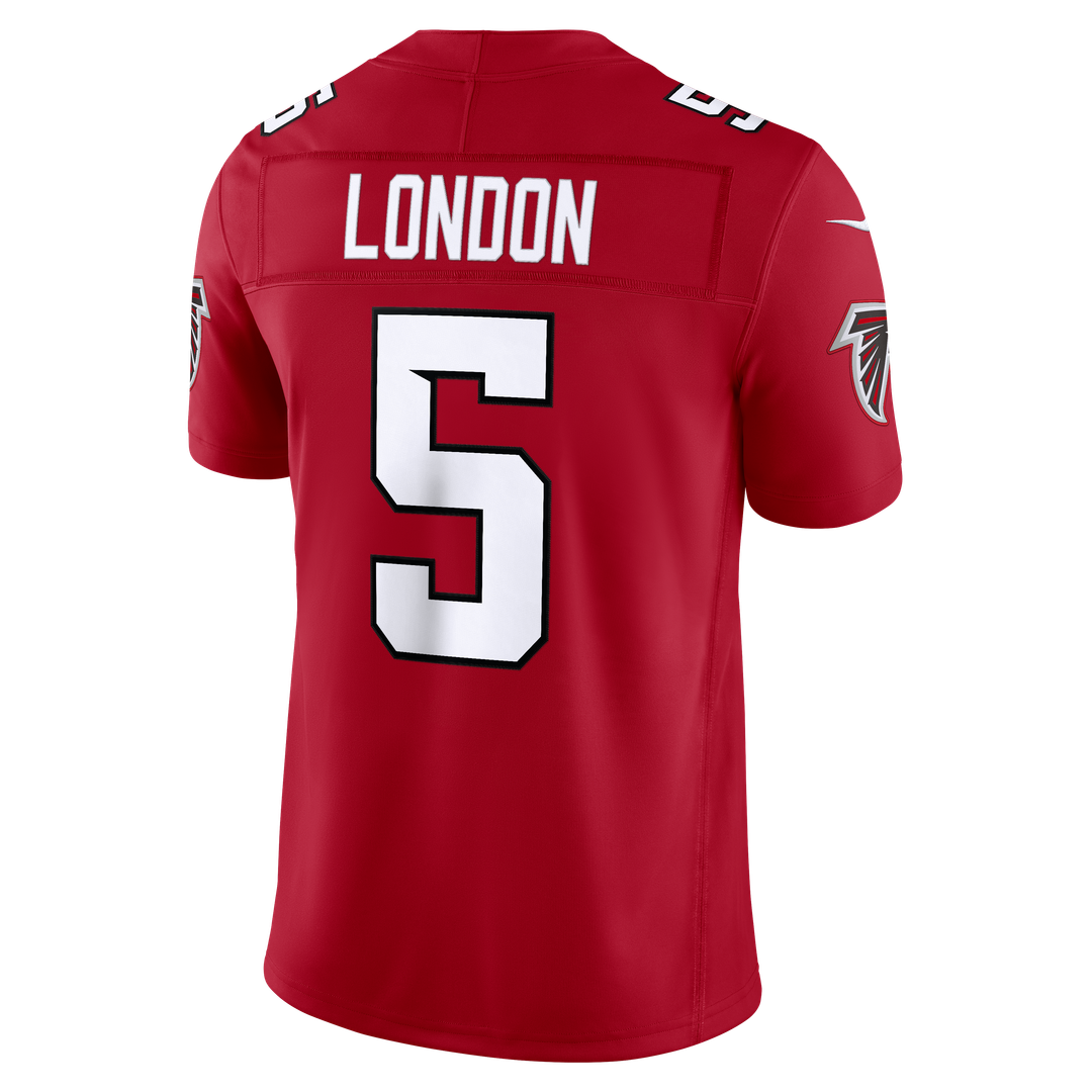 Men's Atlanta Falcons Drake London Nike Red Team Vapor F.U.S.E. Stitched Limited Jersey