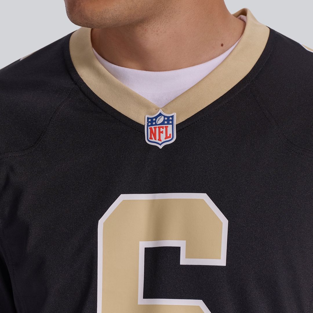Men's New Orleans Saints Tyler Shough Nike Black Game Jersey