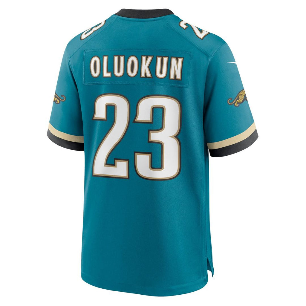 Men's Jacksonville Jaguars Foye Oluokun Nike Teal Prowler Throwback Player Game Jersey