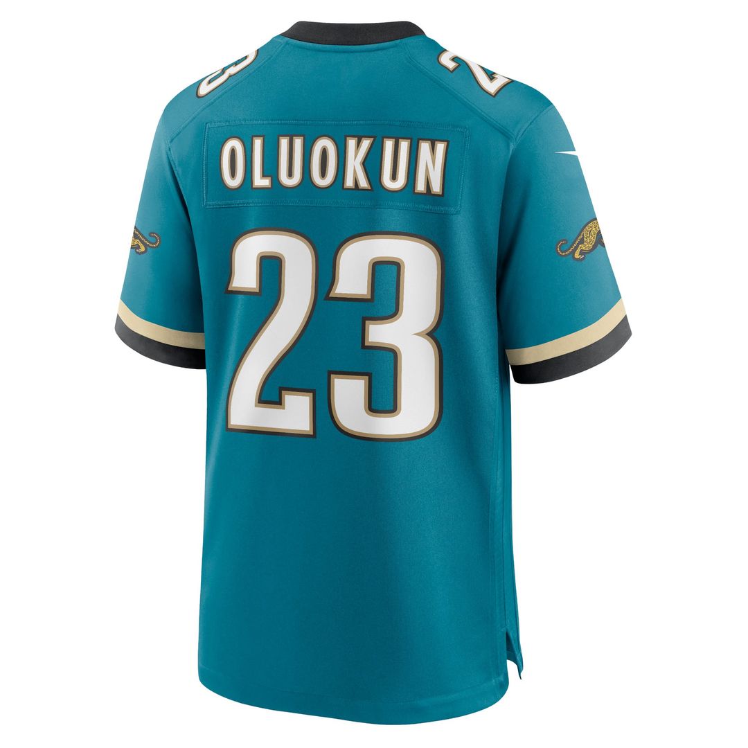 Men's Jacksonville Jaguars Foye Oluokun Nike Teal Prowler Throwback Player Game Jersey