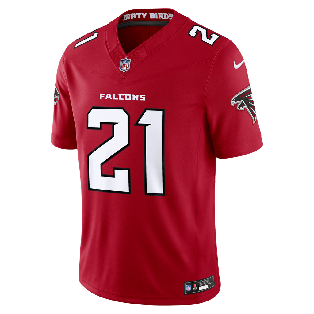 Men's Atlanta Falcons Deion Sanders Nike Red Team  Vapor F.U.S.E. Stitched Retired Limited Jersey