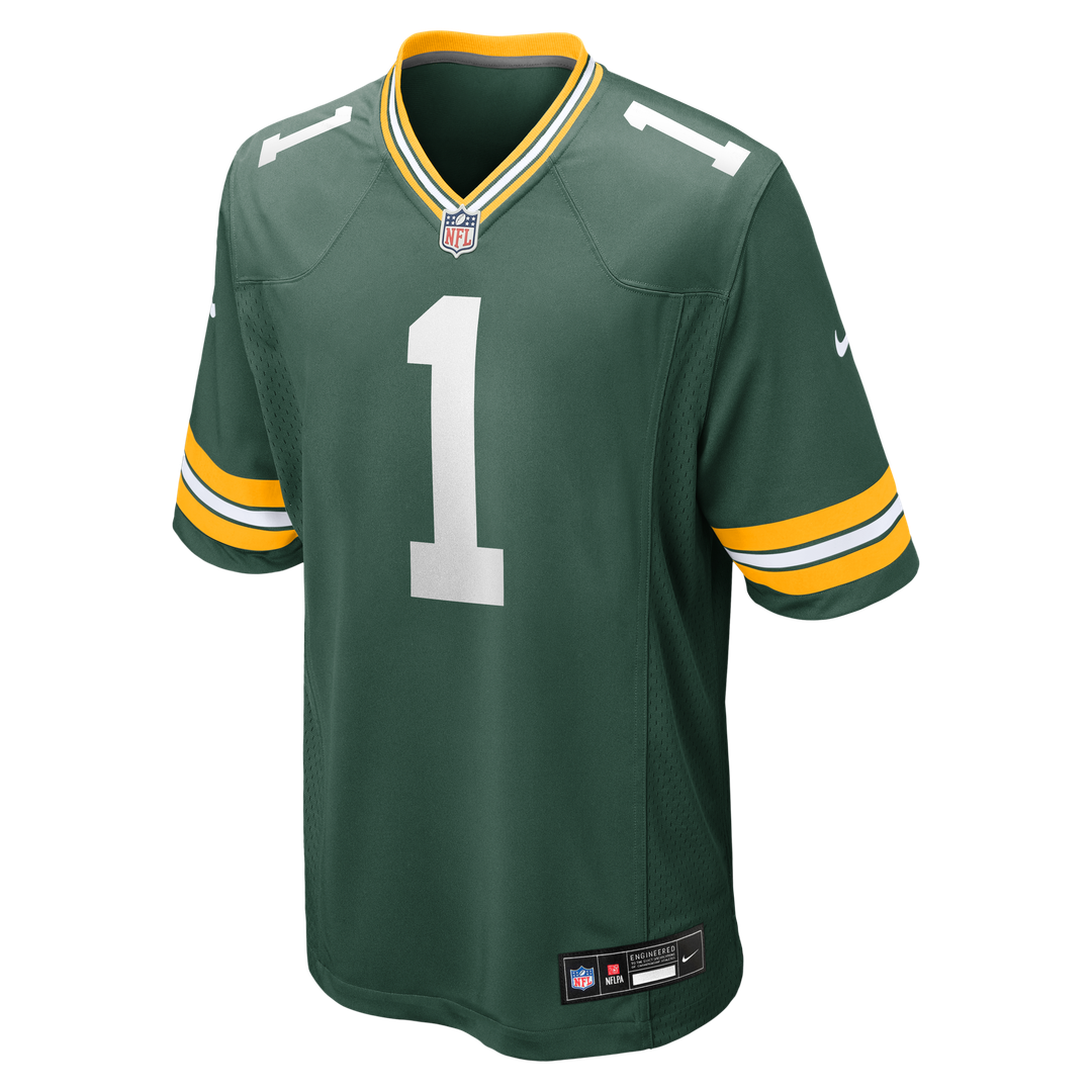 Men's Green Bay Packers Number 1 Dad Nike Green Game Jersey