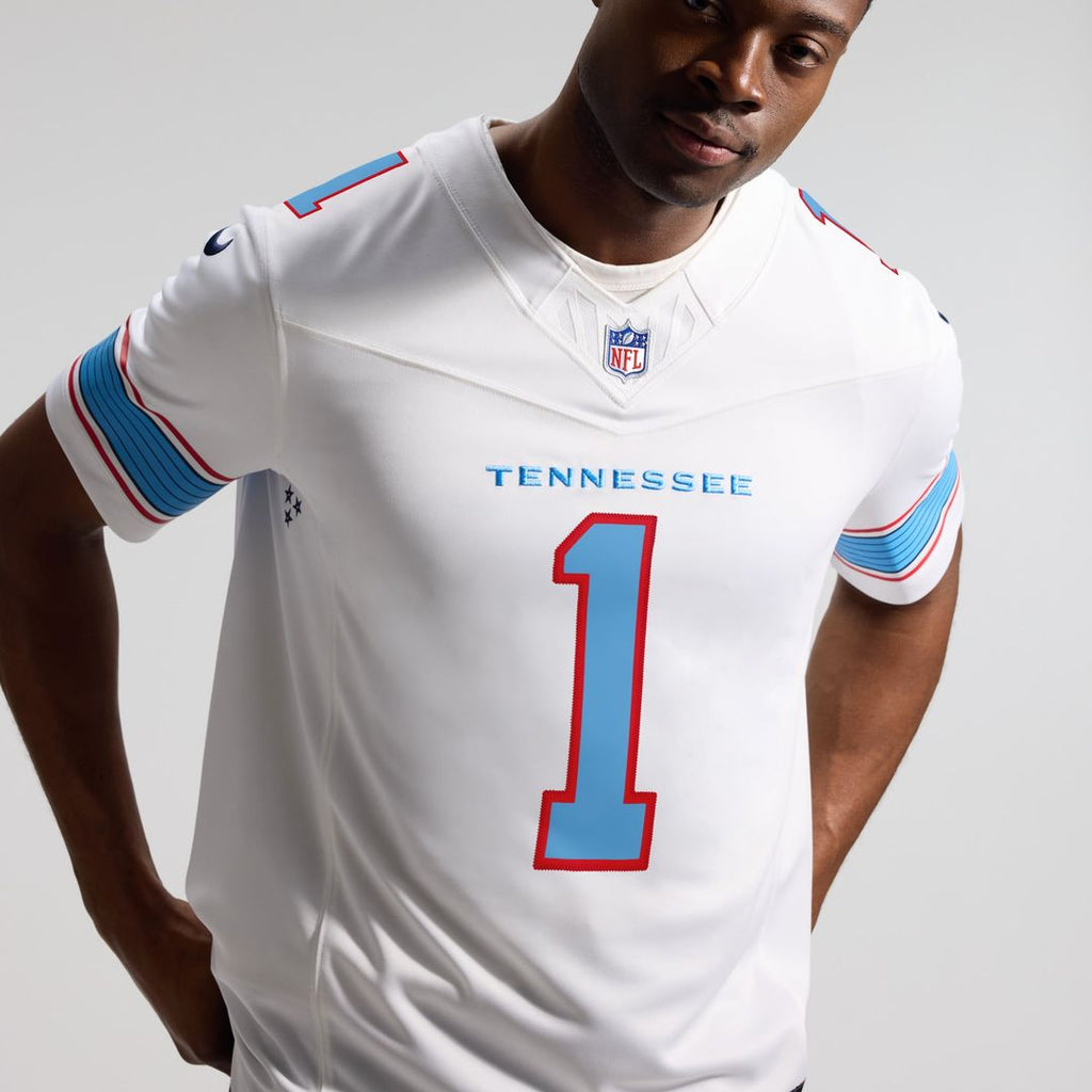 Men's Tennessee Titans Cameron Ward Nike Light Blue Team Vapor F.U.S.E. Stitched Limited Jersey