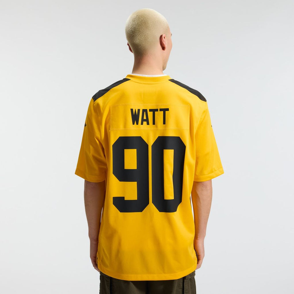 Men's Pittsburgh Steelers T.J. Watt Nike Gold Alternate 1933 Throwback Game Jersey
