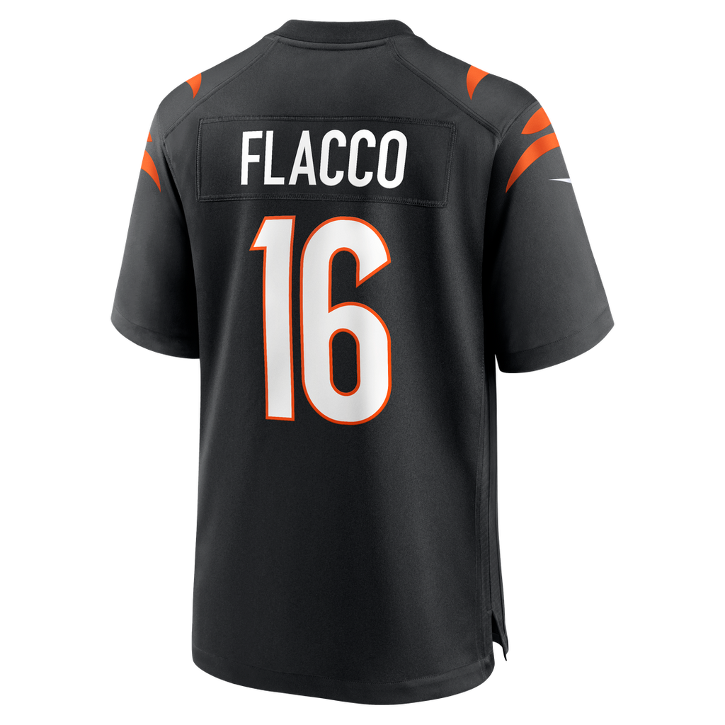 Men's Cincinnati Bengals Joe Flacco Nike  Black Team Game Jersey