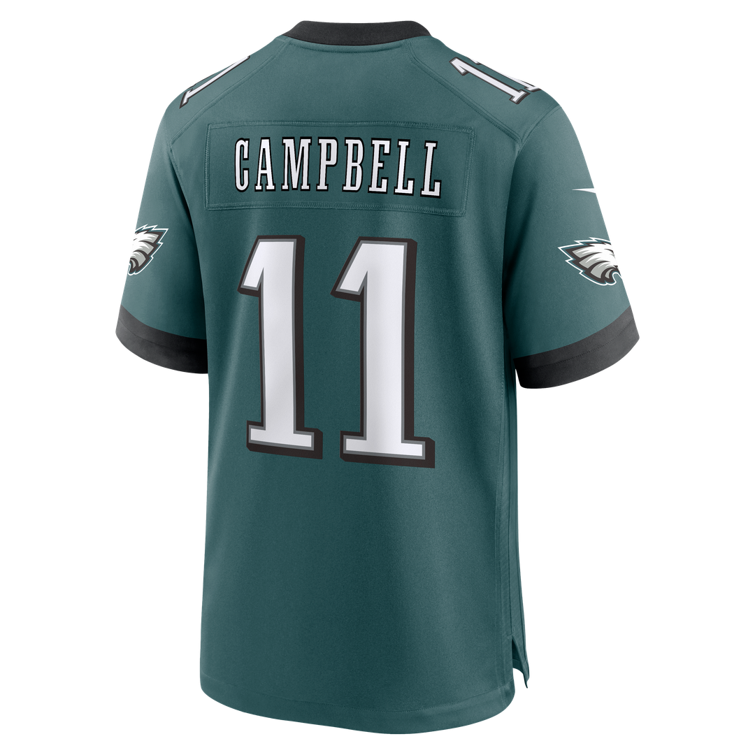 Men's Philadelphia Eagles Jihaad Campbell Nike Midnight Green Team Game Jersey