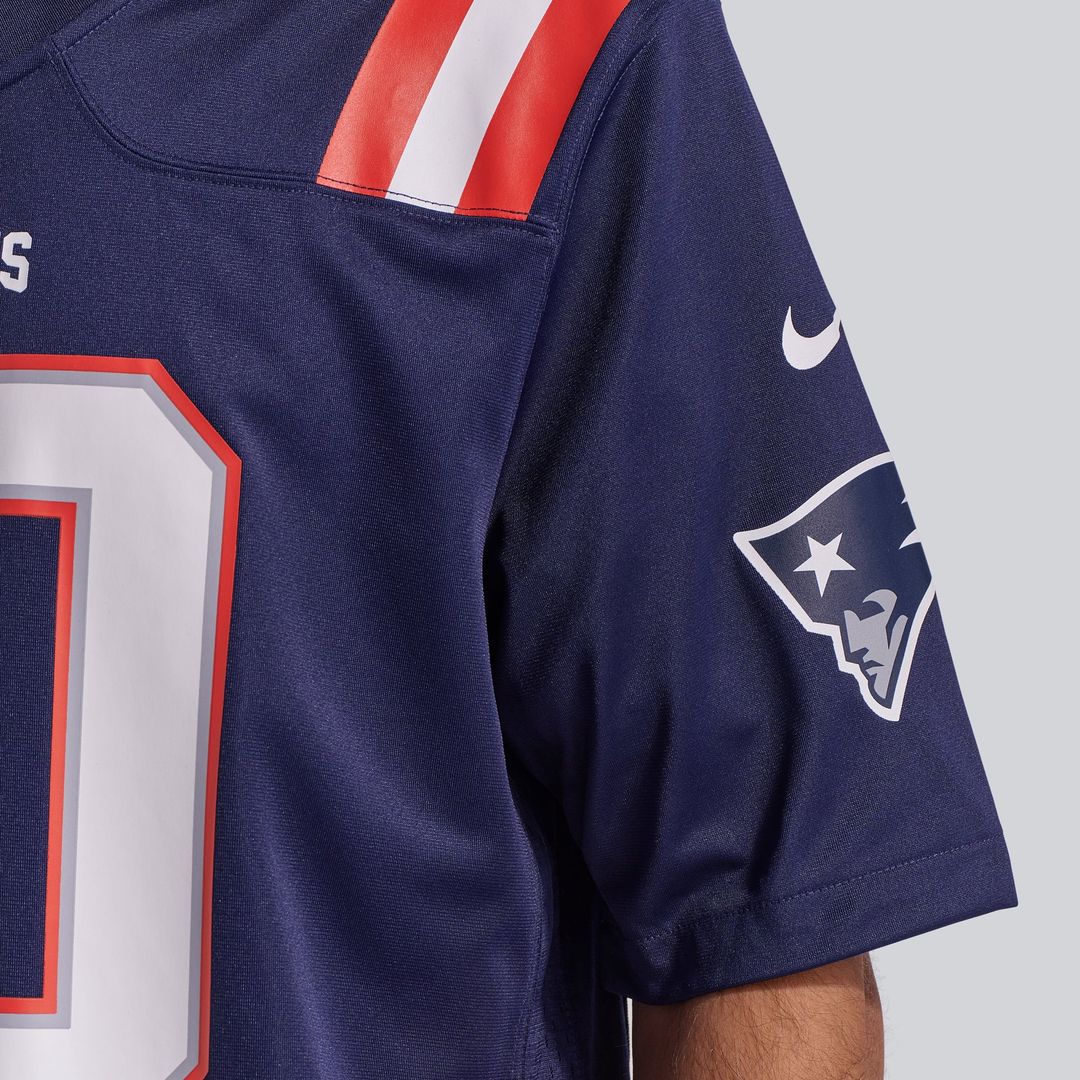 Men's New England Patriots Drake Maye Nike Navy  Player Game Jersey