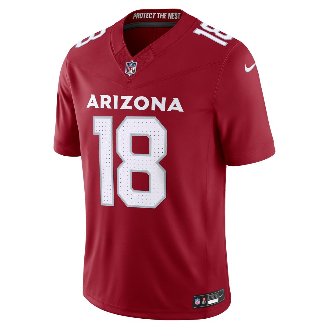 Men's Arizona Cardinals Marvin Harrison Jr. Nike Black Alternate Vapor F.U.S.E. Stitched Limited Jersey