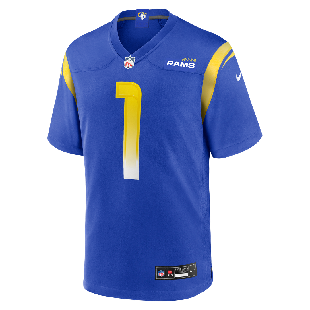 Men's Los Angeles Rams Emmanuel Forbes Jr. Nike  Royal Team Game Jersey
