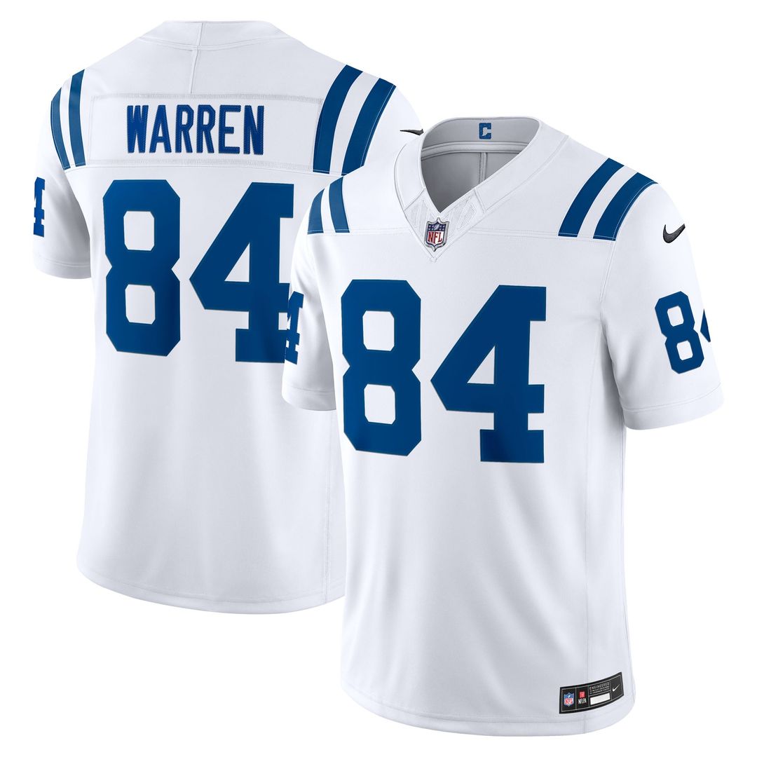Men's Indianapolis Colts Tyler Warren Nike White Vapor F.U.S.E. Stitched Limited Jersey