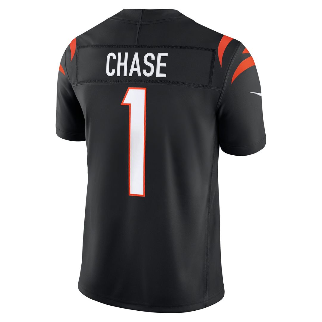 Men's Cincinnati Bengals Ja'Marr Chase Nike Orange Alternate Vapor F.U.S.E. Stitched Limited Jersey