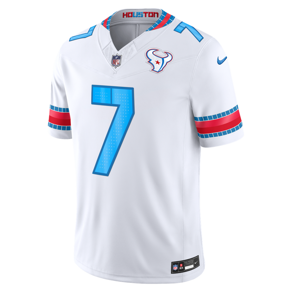 Men's Houston Texans C.J. Stroud Nike White 2026 Rivalries Collection Stitched Limited Jersey