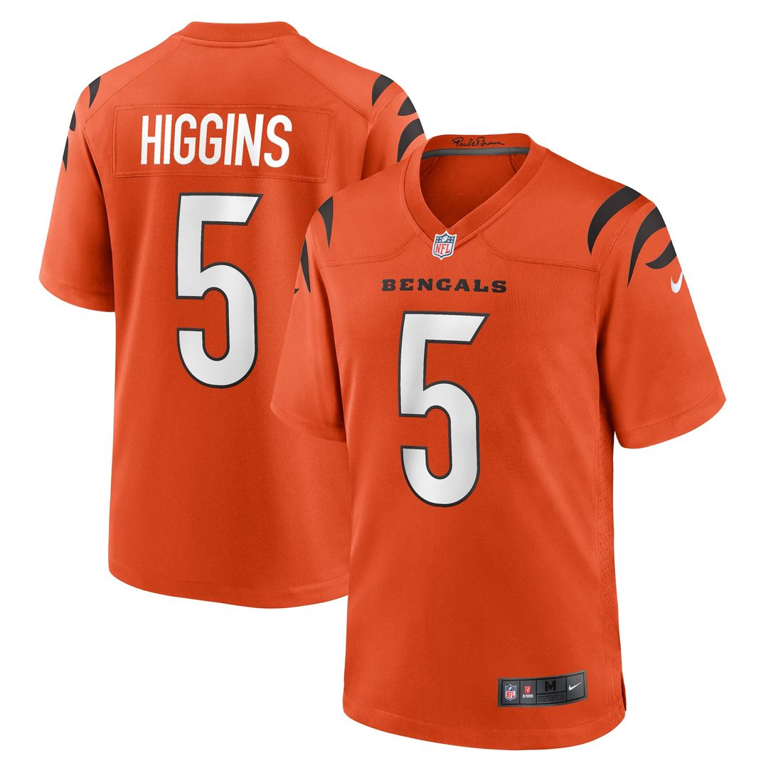 Men's Cincinnati Bengals Tee Higgins Nike White  Game Jersey