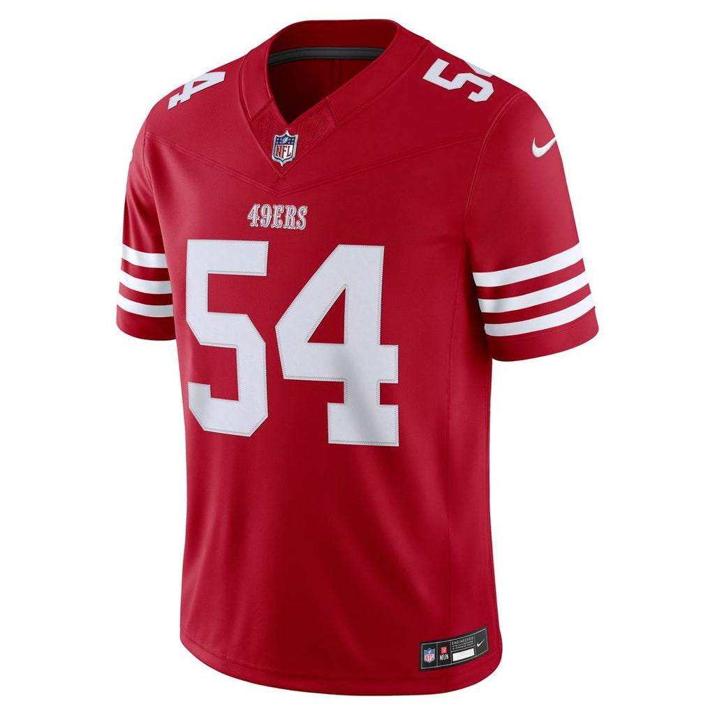 Men's San Francisco 49ers Fred Warner Nike White Alternate Vapor F.U.S.E. Stitched Limited Jersey