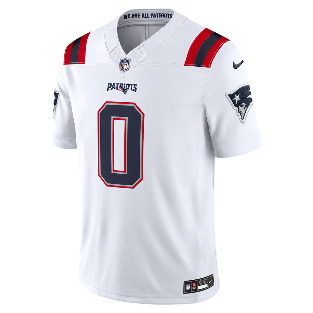 Men's New England Patriots Christian Gonzalez Nike Navy Team Vapor F.U.S.E. Stitched Limited Jersey