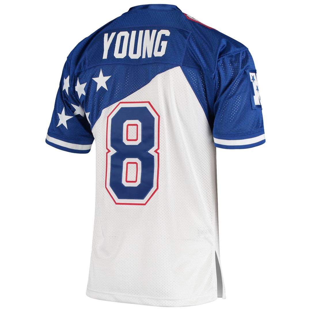 Men's NFC Steve Young Mitchell & Ness White/Blue 1994 Pro Bowl Authentic Jersey