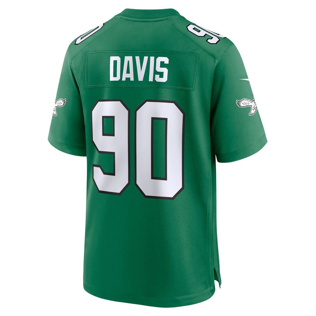 Men's Philadelphia Eagles Jordan Davis Nike  Midnight Green Team Game Jersey