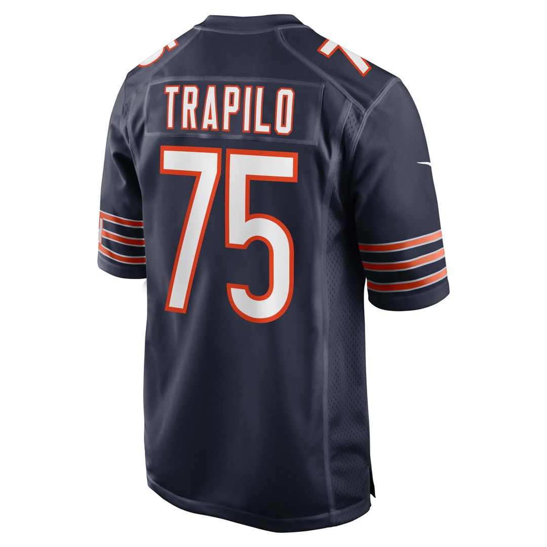 Men's Chicago Bears Ozzy Trapilo Nike  Navy Team Game Jersey