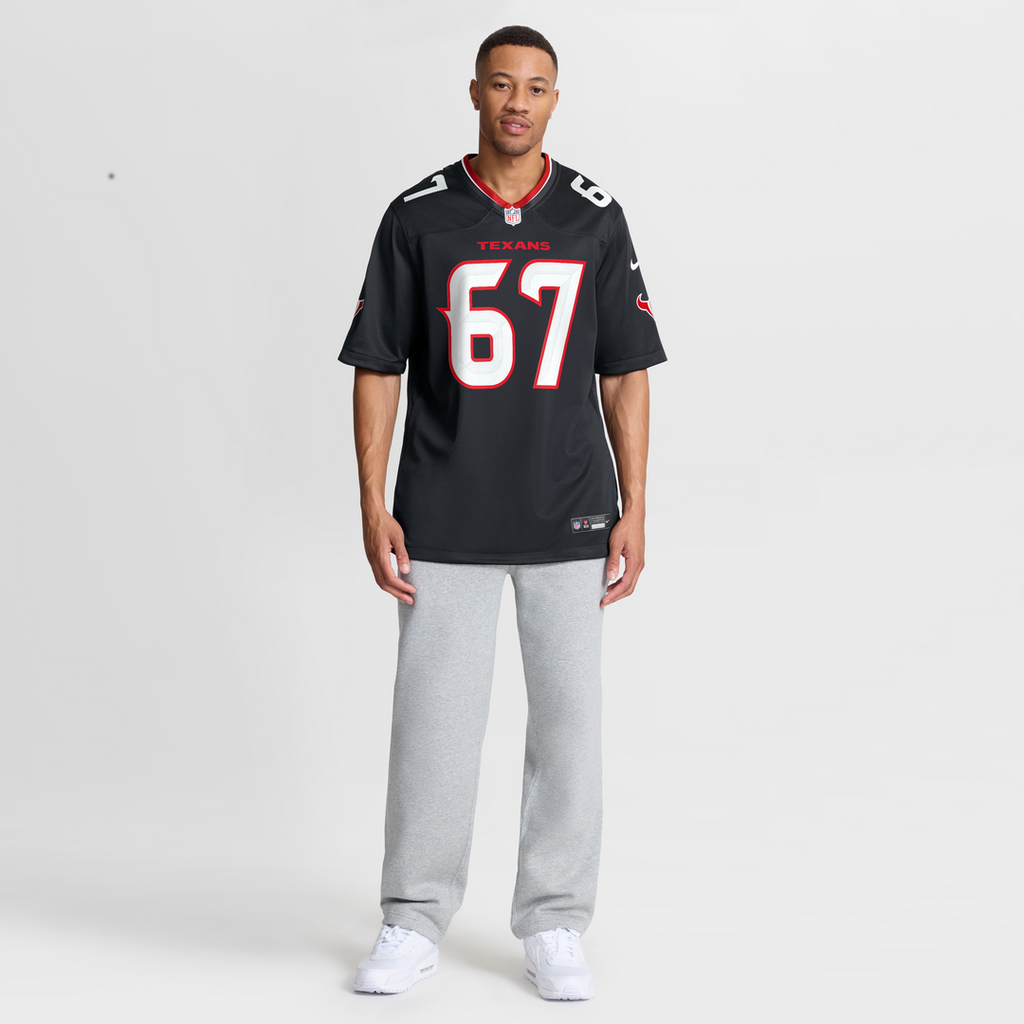 Men's Houston Texans Evan Brown Nike  Navy Team Game Jersey