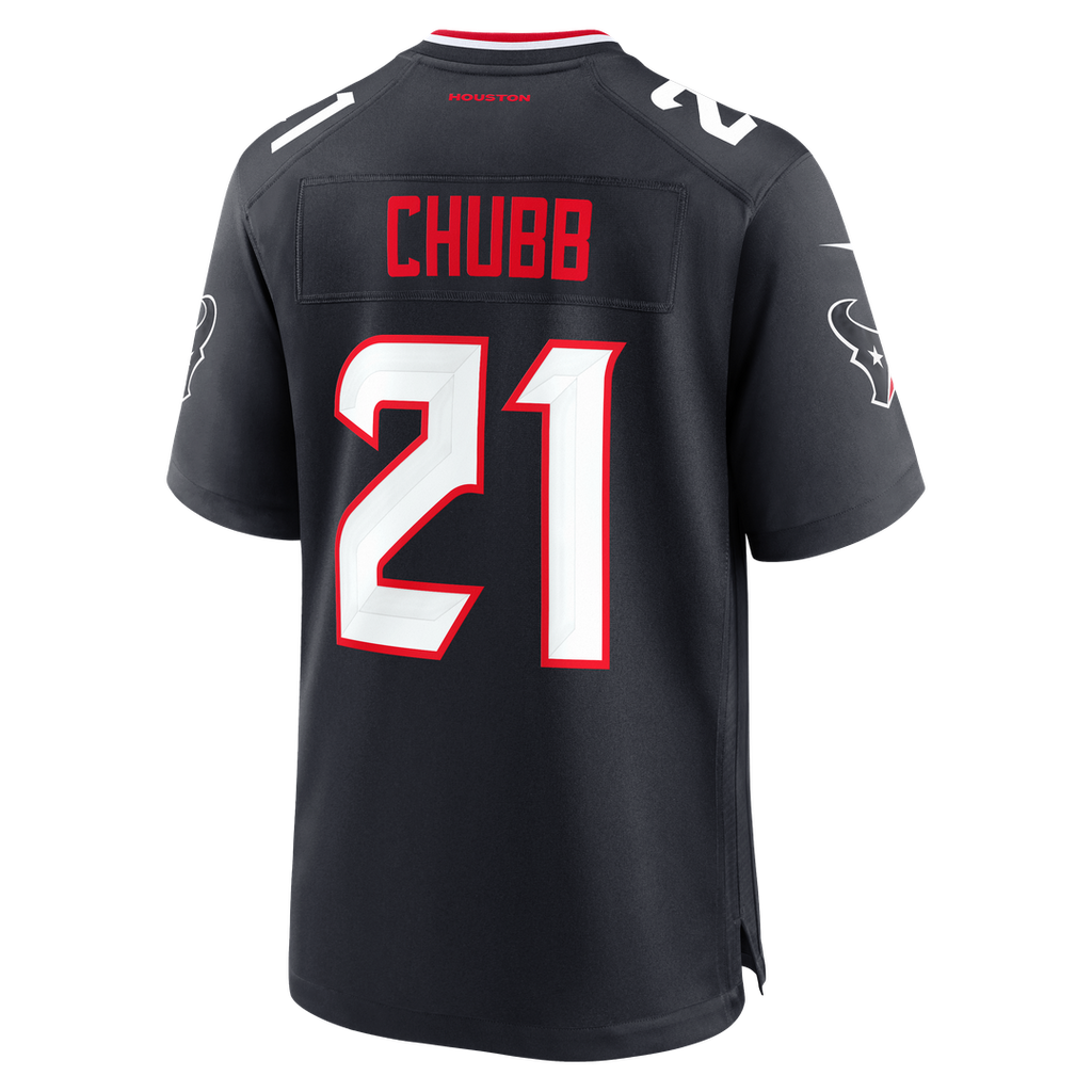 Men's Houston Texans Nick Chubb Nike  Navy Team Game Jersey