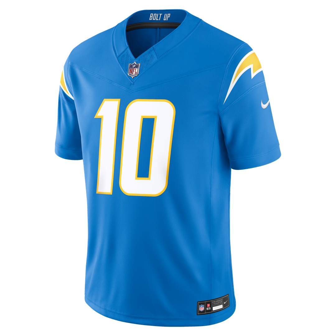 Men's Los Angeles Chargers Justin Herbert Nike Powder Blue Team Vapor F.U.S.E. Stitched Limited Jersey