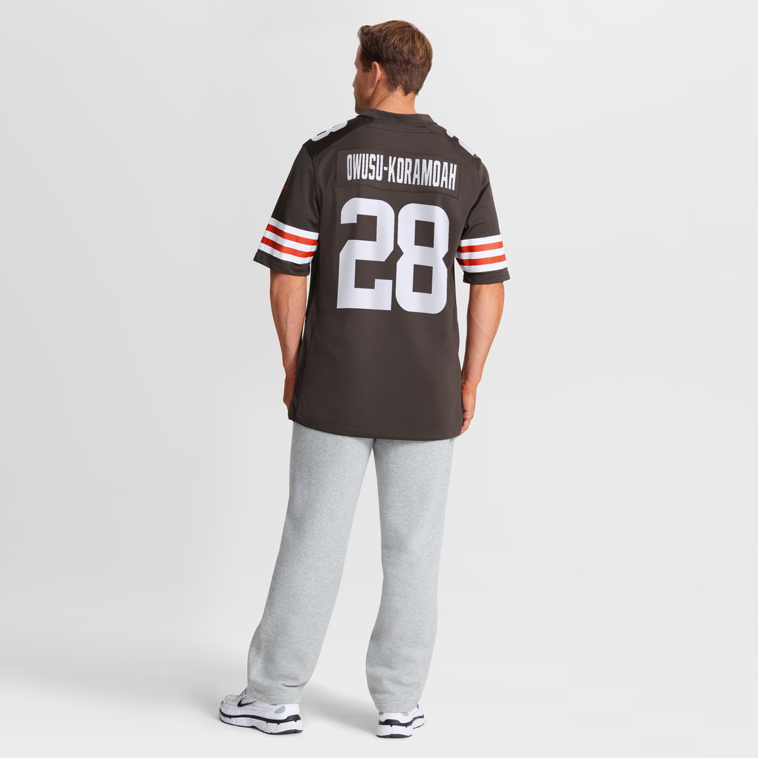Men's Cleveland Browns Jeremiah Owusu-Koramoah Nike Brown Game Player Jersey