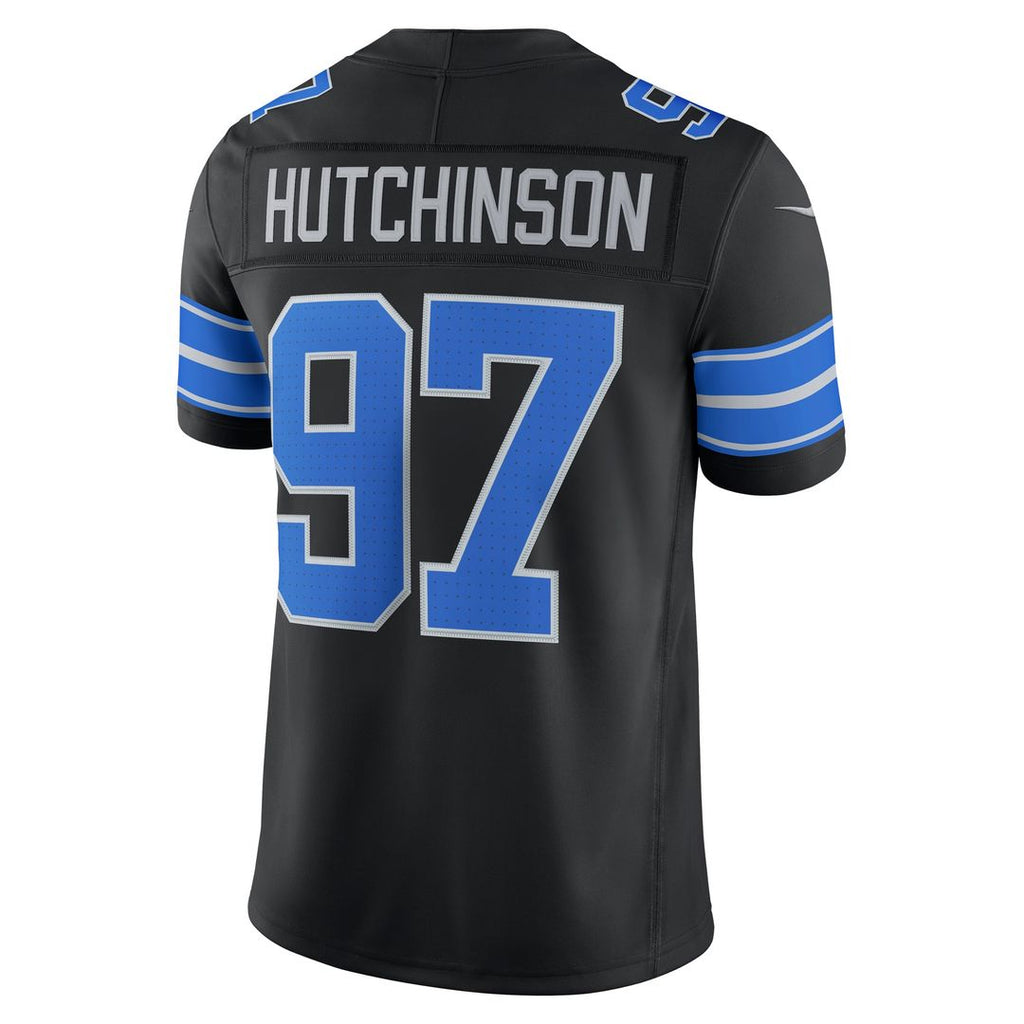 Men's Detroit Lions Aidan Hutchinson Nike White Vapor F.U.S.E. Stitched Limited Jersey