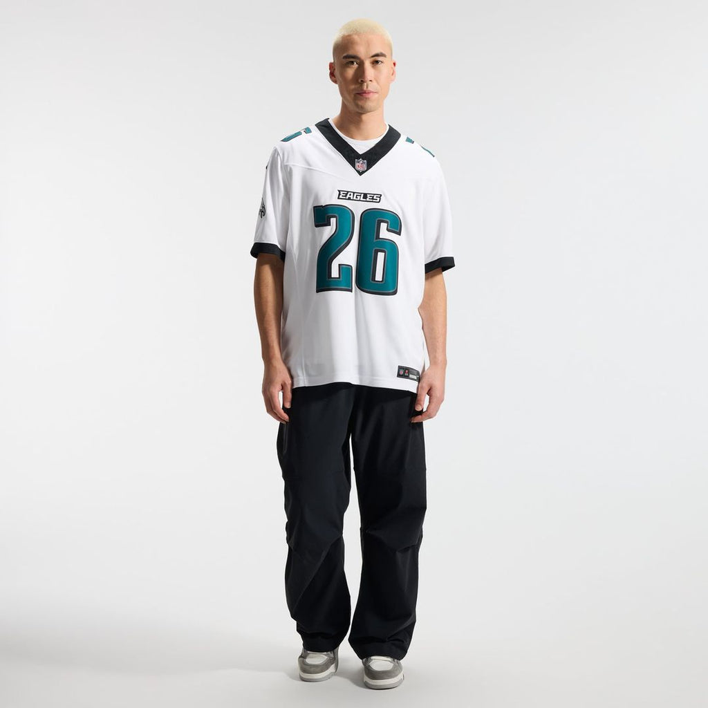 Men's Philadelphia Eagles Saquon Barkley Nike White Vapor F.U.S.E. Stitched Limited Jersey