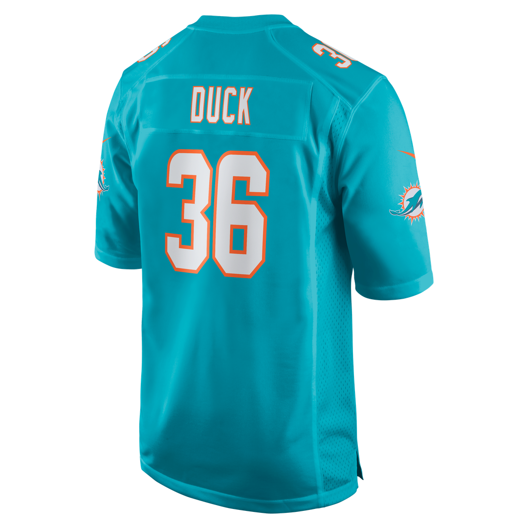Men's Miami Dolphins Storm Duck Nike  Aqua  Game Jersey