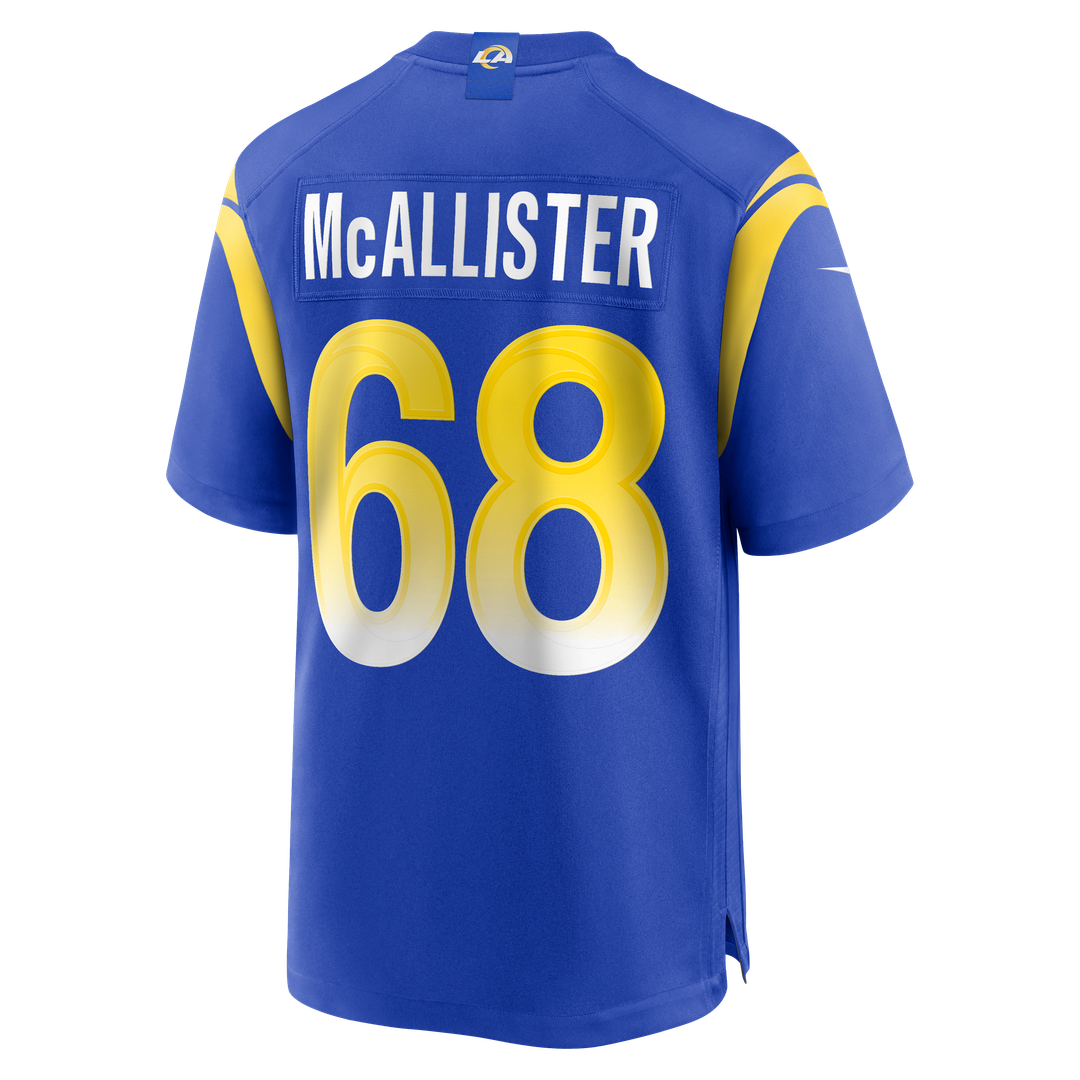 Men's Los Angeles Rams Mike McAllister Nike Royal Home Game Jersey