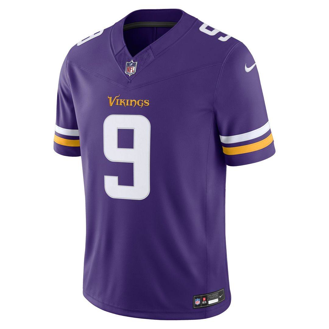 Men's Minnesota Vikings J.J. McCarthy Nike Purple Team Vapor F.U.S.E. Stitched Limited Jersey