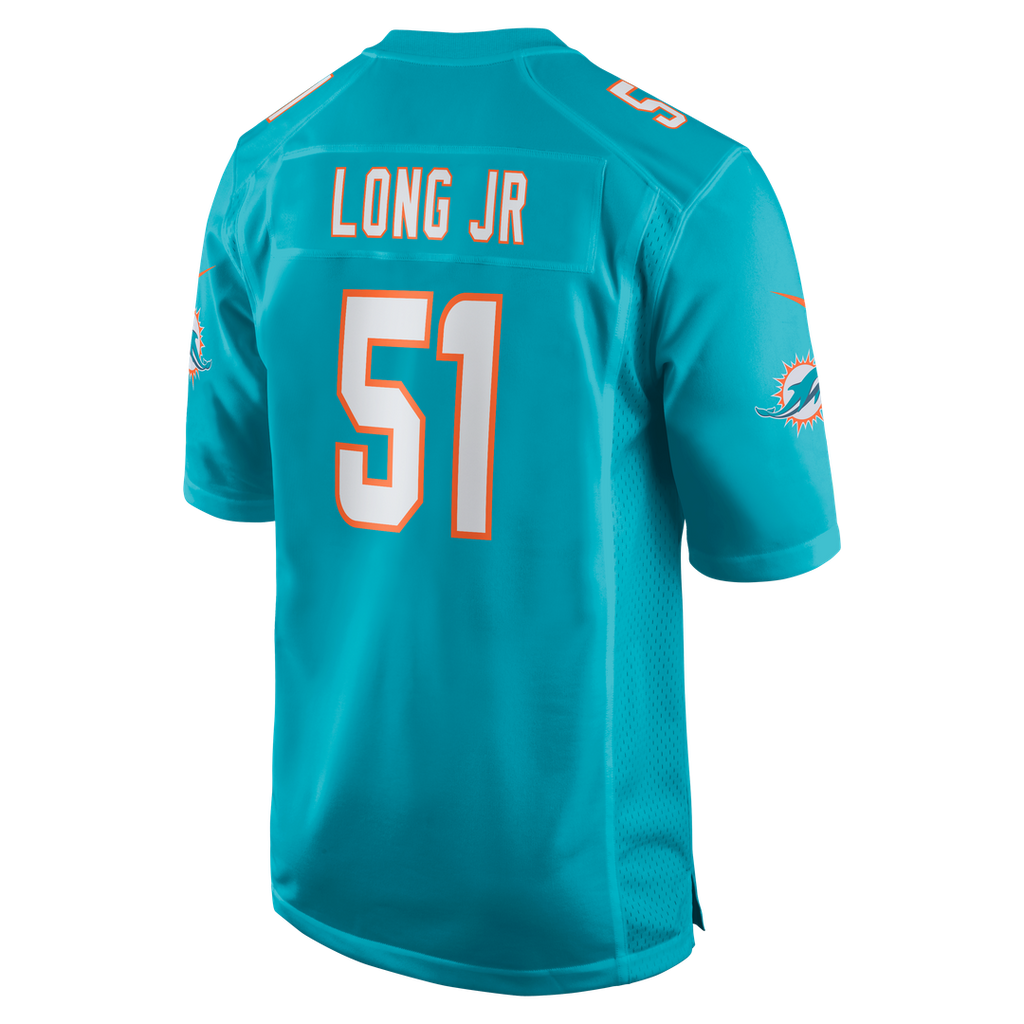 Men's Miami Dolphins David Long Jr. Nike Aqua Game Jersey