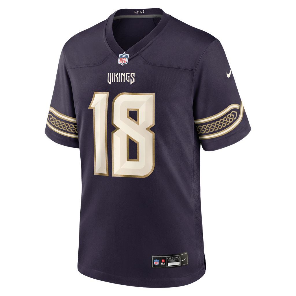 Men's Minnesota Vikings Justin Jefferson Nike Purple 2026 Rivalries Collection Game Jersey