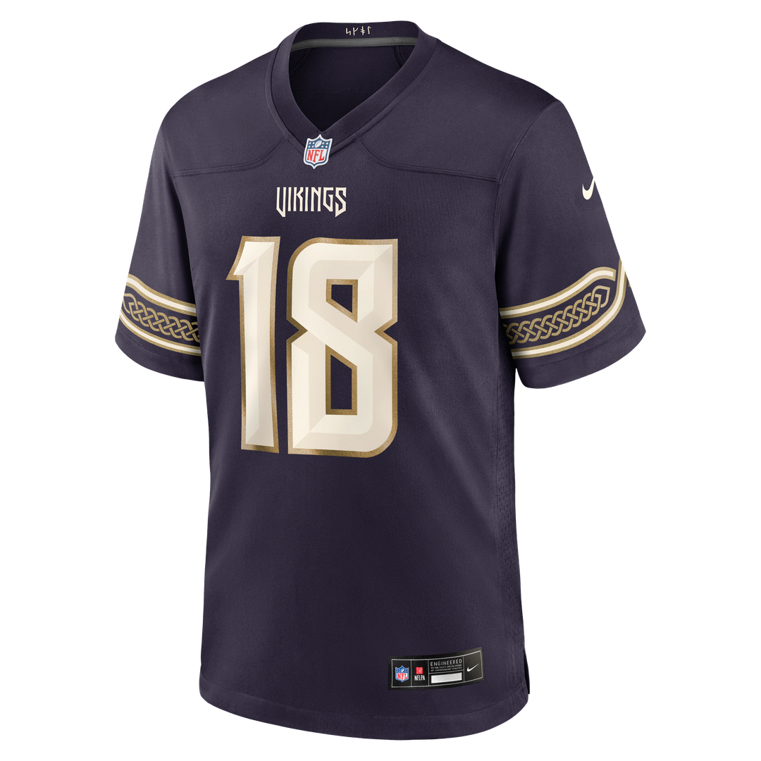Men's Minnesota Vikings Justin Jefferson Nike Purple 2026 Rivalries Collection Game Jersey