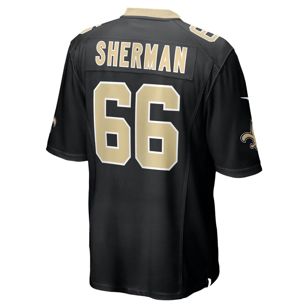 Men's New Orleans Saints William Sherman Nike  Black Team Game Jersey