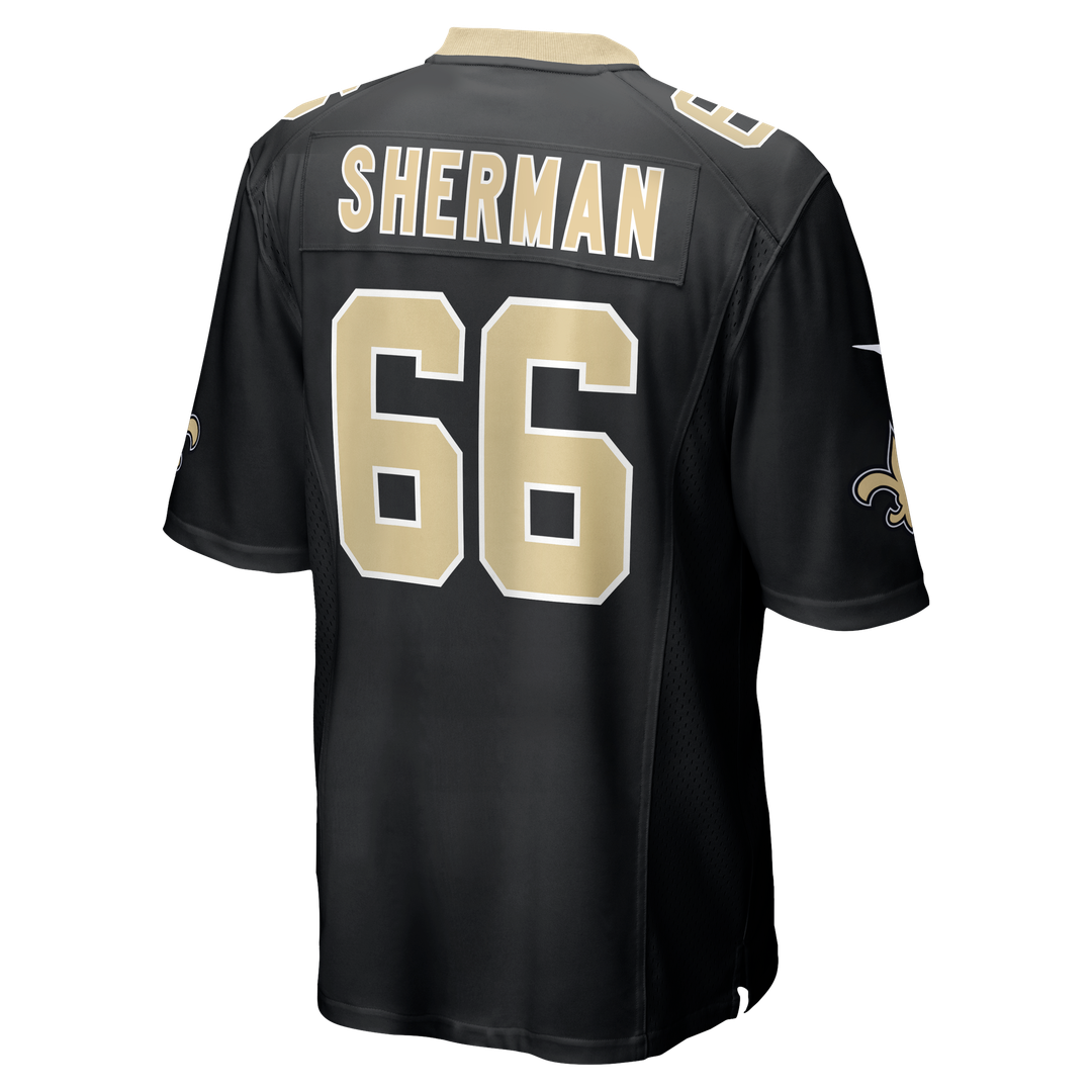 Men's New Orleans Saints William Sherman Nike  Black Team Game Jersey