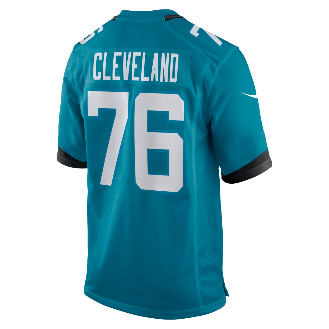 Men's Jacksonville Jaguars Ezra Cleveland Nike  Teal  Game Jersey