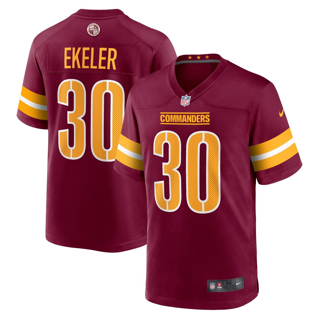 Men's Washington Commanders Austin Ekeler Nike White Game Super Bowl Era Jersey