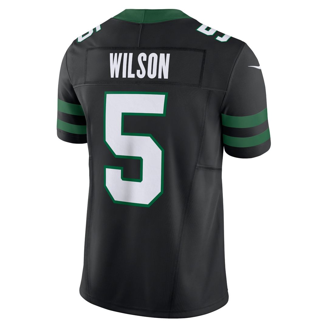 Men's New York Jets Garrett Wilson Nike Legacy Green Vapor F.U.S.E. Limited Jersey