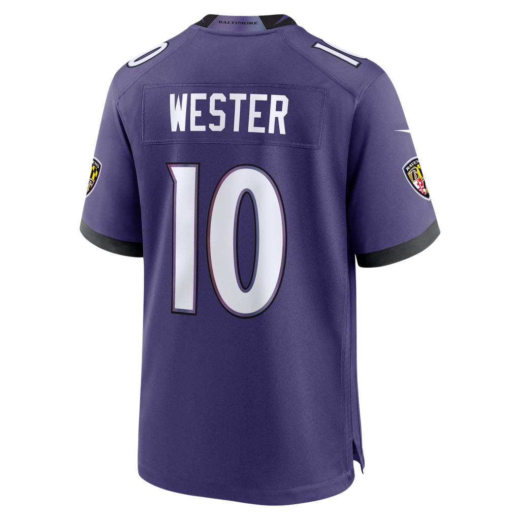 Men's Baltimore Ravens LaJohntay Wester Nike Purple Team Game Jersey