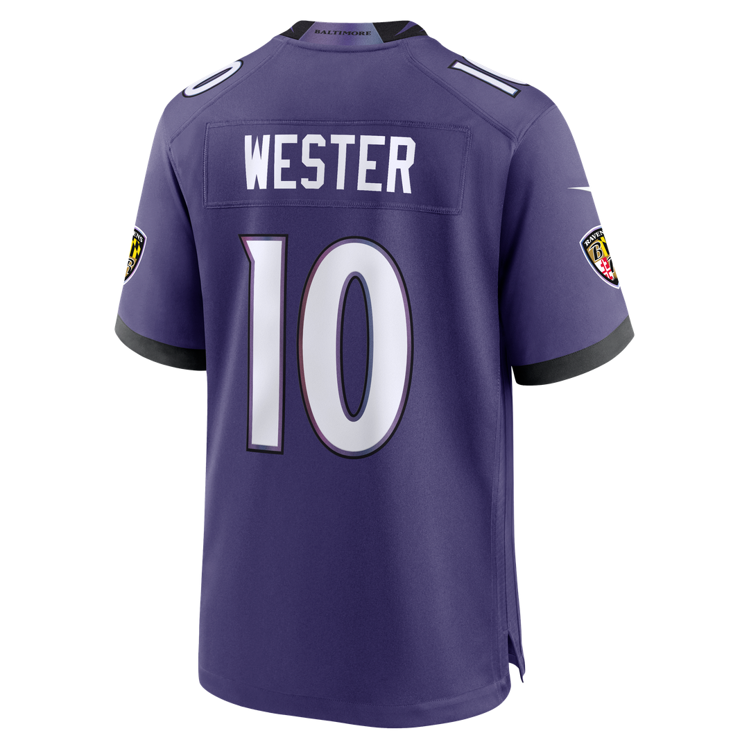 Men's Baltimore Ravens LaJohntay Wester Nike Purple Team Game Jersey