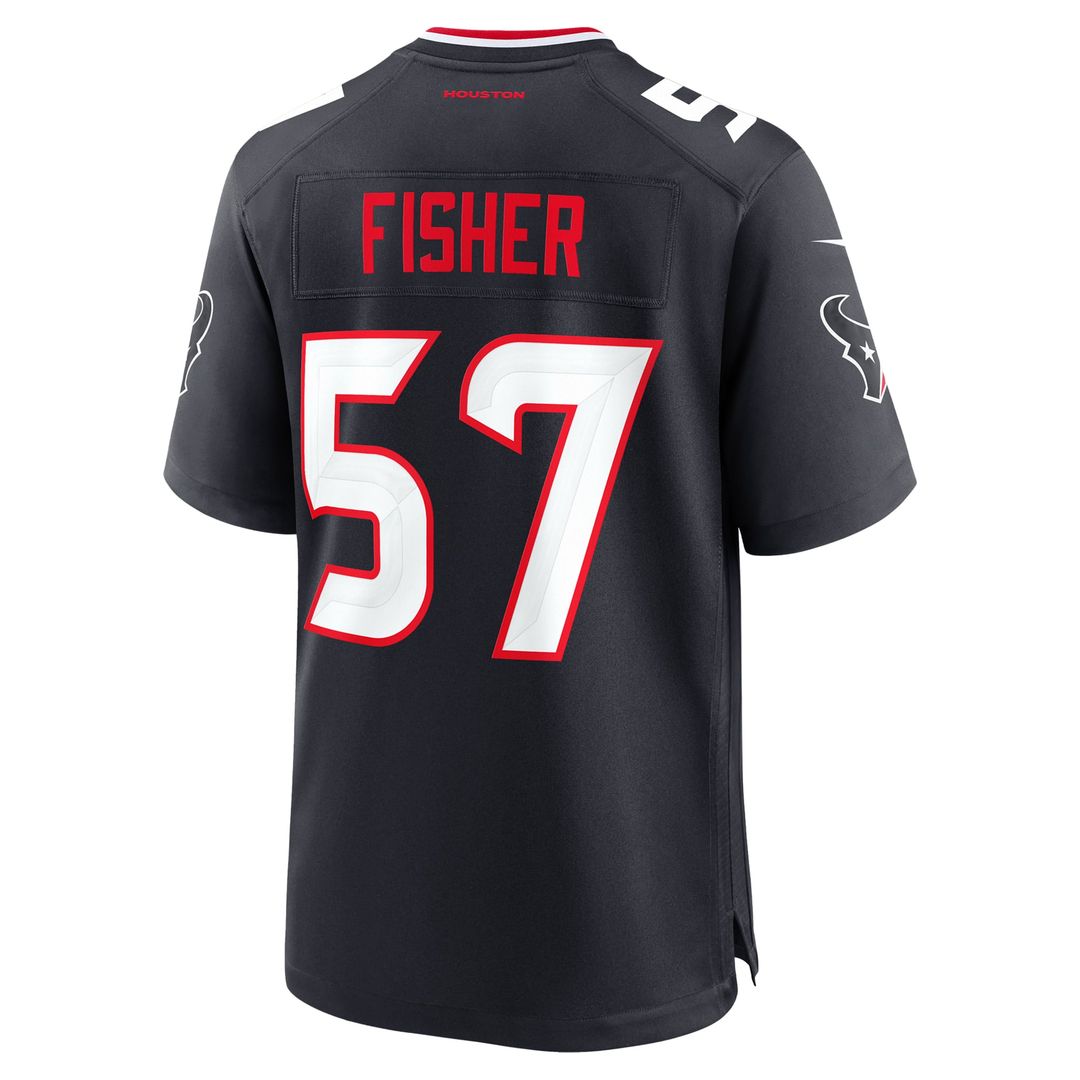 Men's Houston Texans Blake Fisher Nike  Navy Team Game Jersey