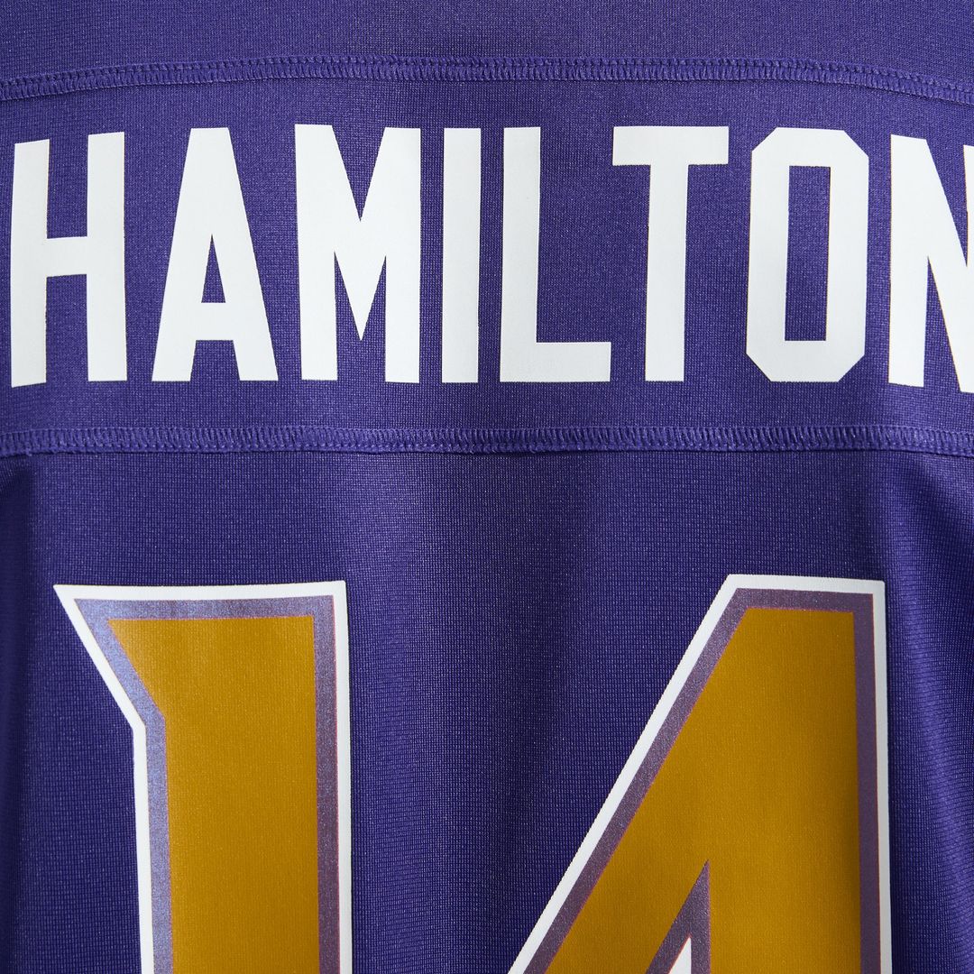 Men's Baltimore Ravens Kyle Hamilton Nike Purple Alternate Game Jersey