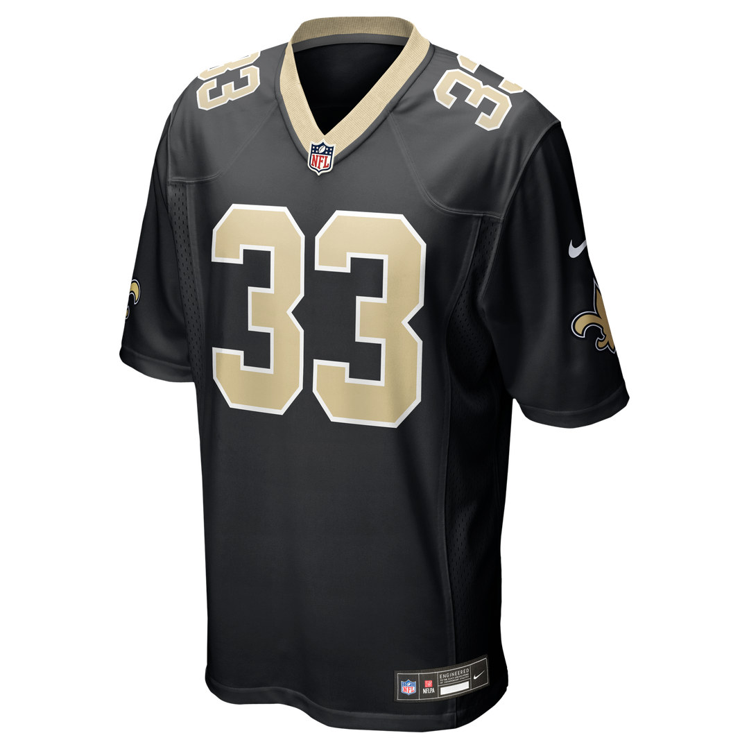 Men's New Orleans Saints Jonas Sanker Nike  Black Team Game Jersey