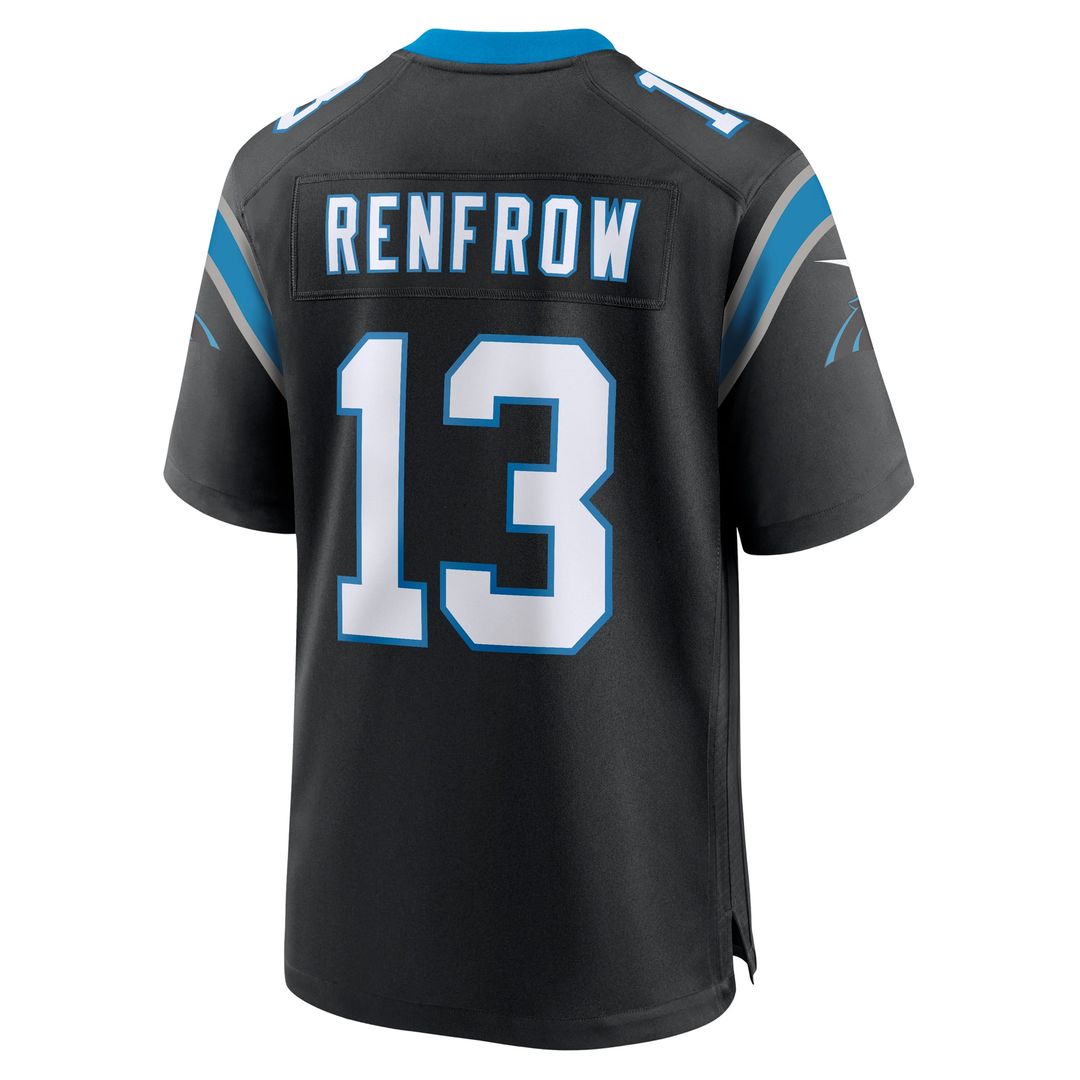 Men's Carolina Panthers Hunter Renfrow Nike  Black Team Game Jersey