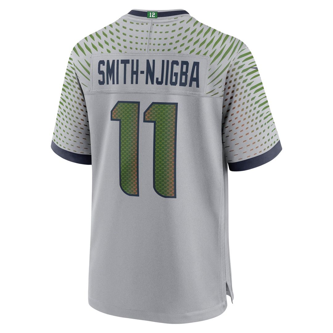 Men's Seattle Seahawks Jaxon Smith-Njigba Nike Gray Rivalries Collection Game Jersey