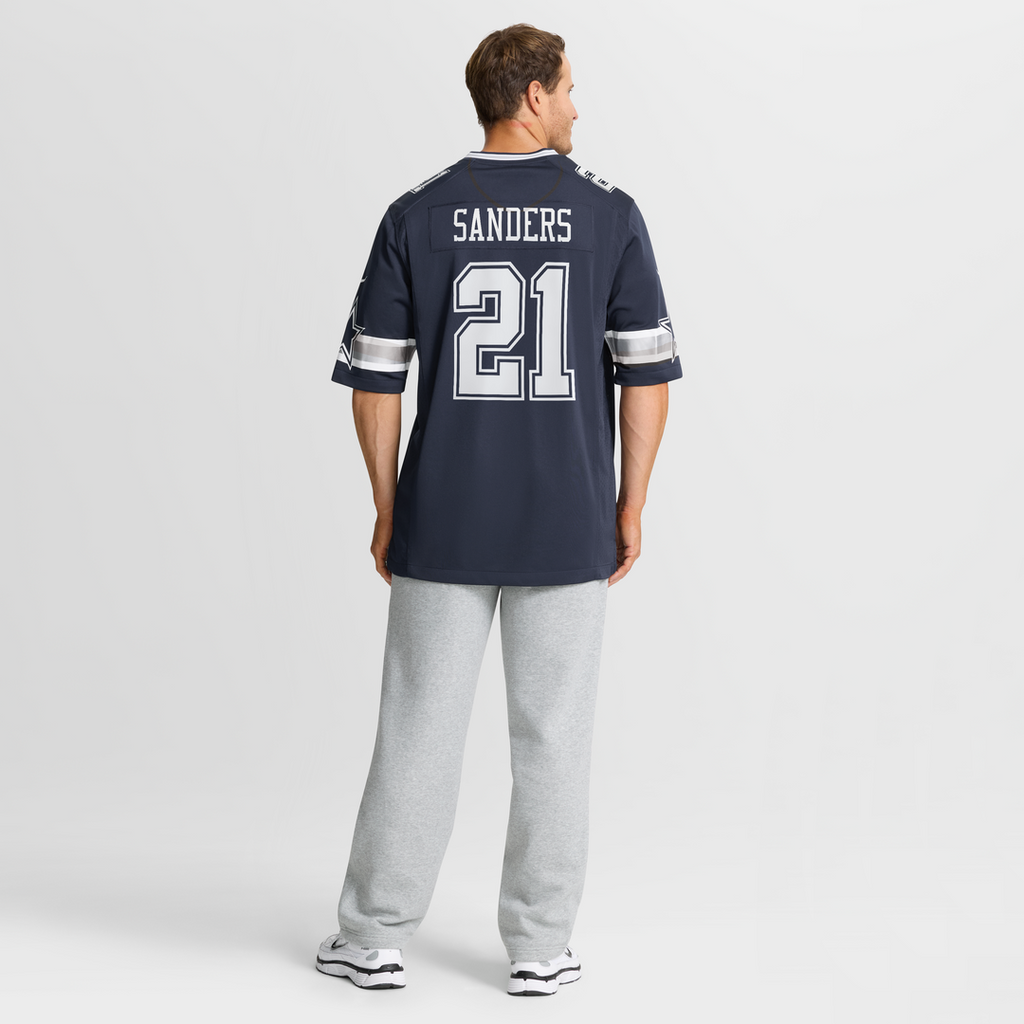 Men's Dallas Cowboys Deion Sanders Nike  Navy Team Retired Player Game Jersey
