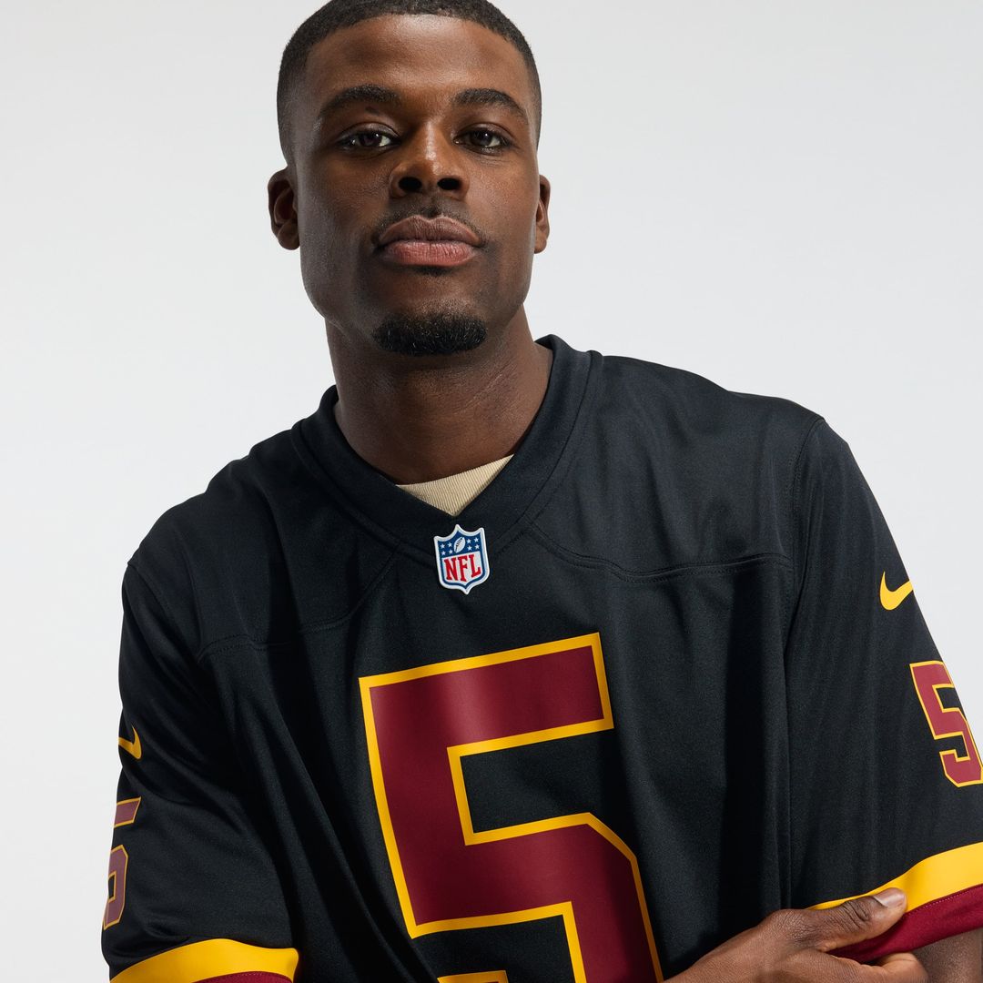 Hail Raiser Men's Washington Commanders Jayden Daniels Nike Black Alternate Game Jersey