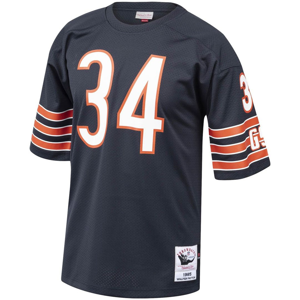 Men's Chicago Bears 1985 Walter Payton Mitchell & Ness Navy Authentic Throwback Retired Player Jersey
